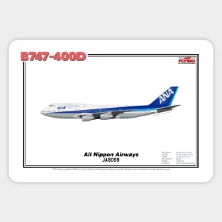 Boeing B747-400D - All Nippon Airways (Art Print) Sticker